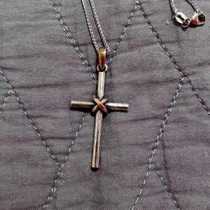 Forged Cross with Gold Wrap